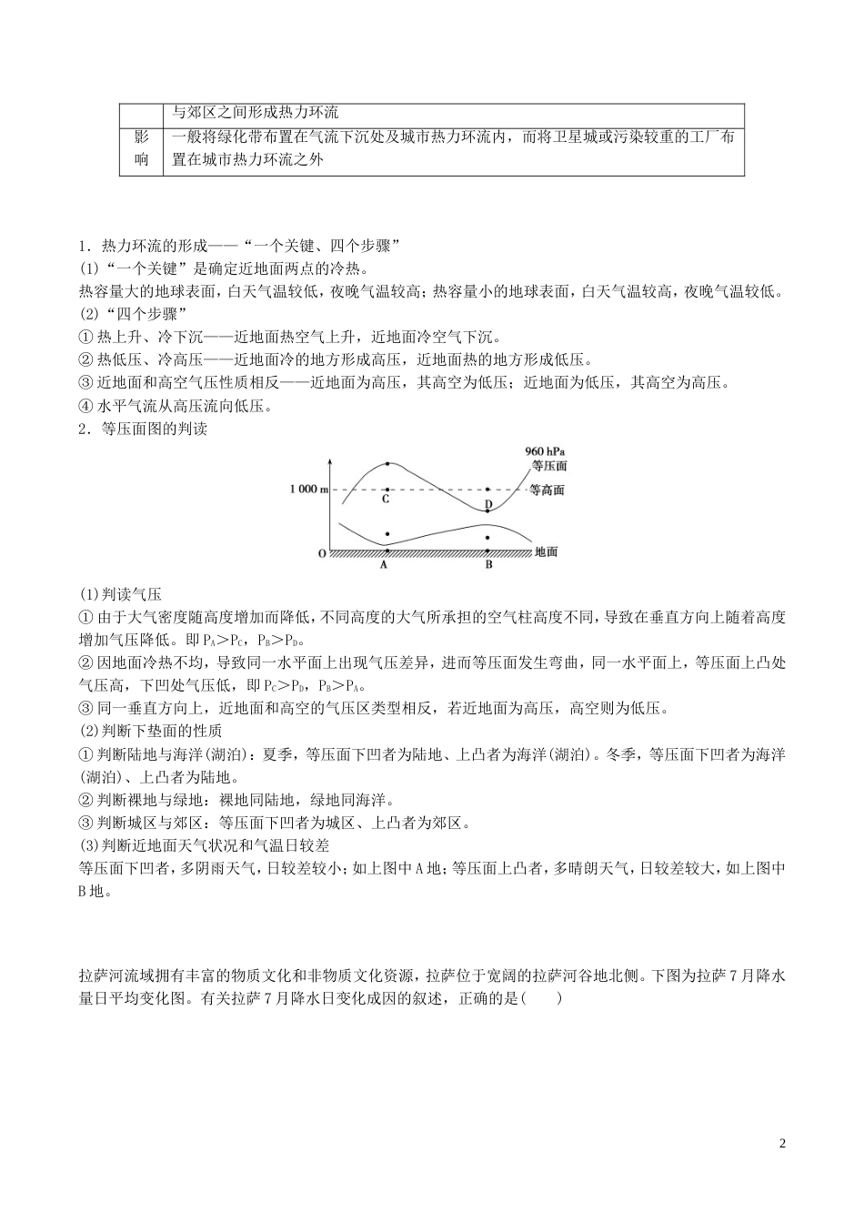 高中地理最困难考点系列考点热力环流新人教必修_第2页