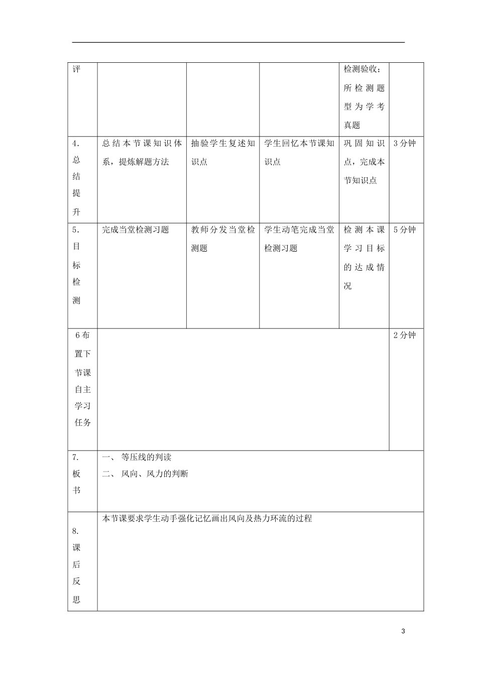 高中地理第二章地球上的大气21冷热不均引起大气运动第4课时教案新人教必修1_第3页