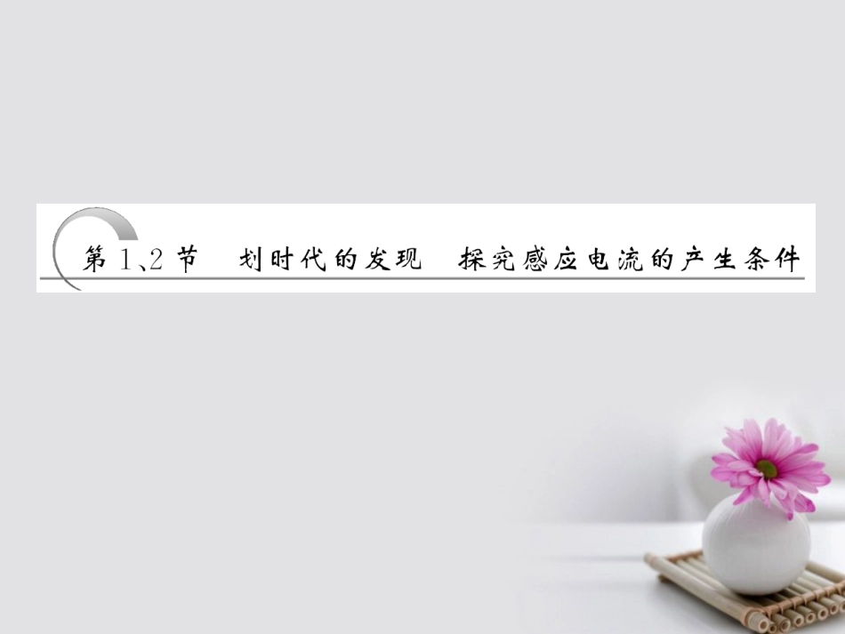 高中物理 4.14.2 划时代的发现 探究感应电流的产生条件课件 新人教版选修_第2页