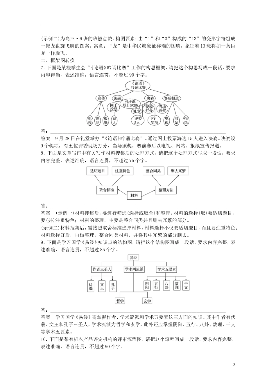 高考语文二轮复习第五章语言文学运用精准训练二十突破四类图文转换题_第3页