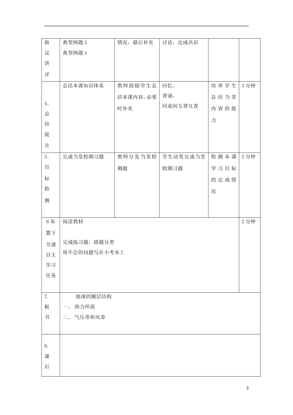 高中地理第二章地球上的大气复习课教案新人教必修_第2页