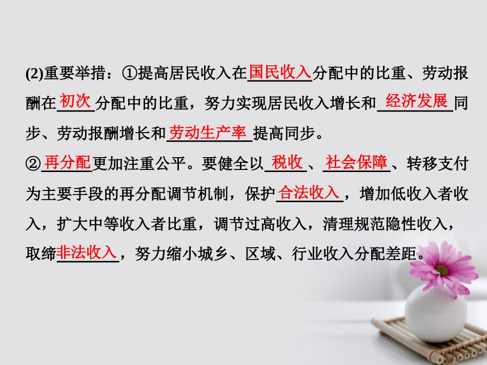 高中政治 第三单元 收入与分配 第七课 个人收入的分配 第二框 收入分配与社会公平课件 新人教版必修_第2页