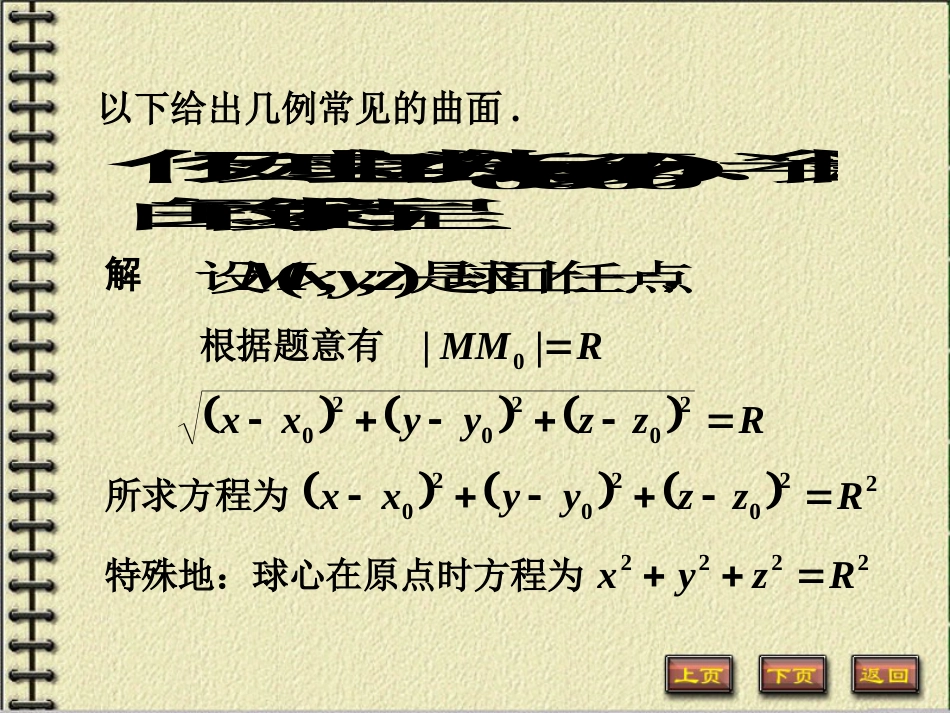 8-3 曲面及其方程美妙的高等数学_第3页