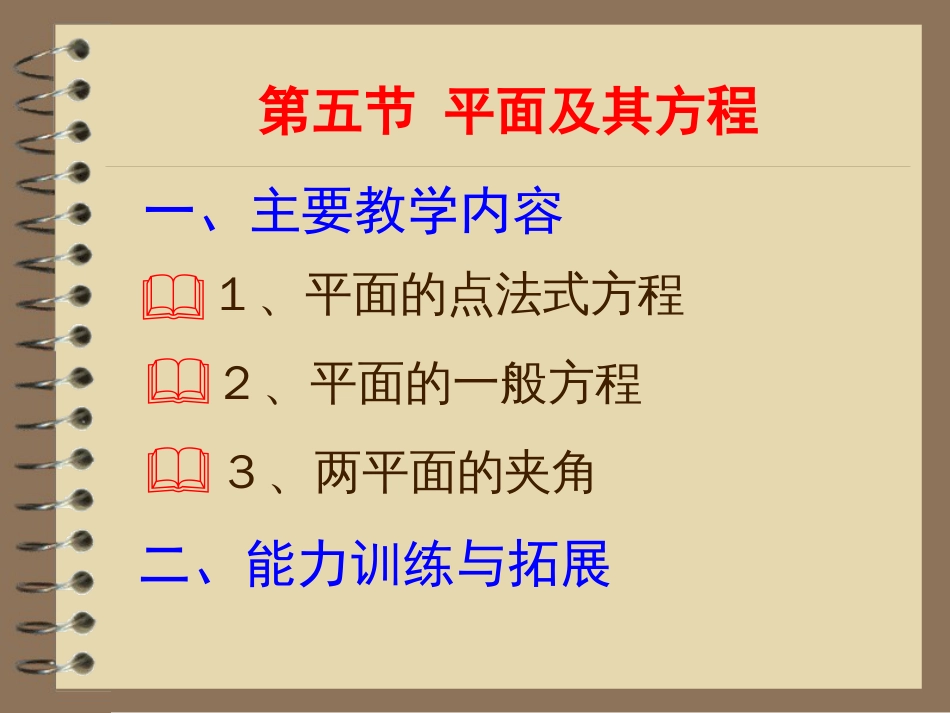 8-5 平面及其方程美妙的高等数学_第1页