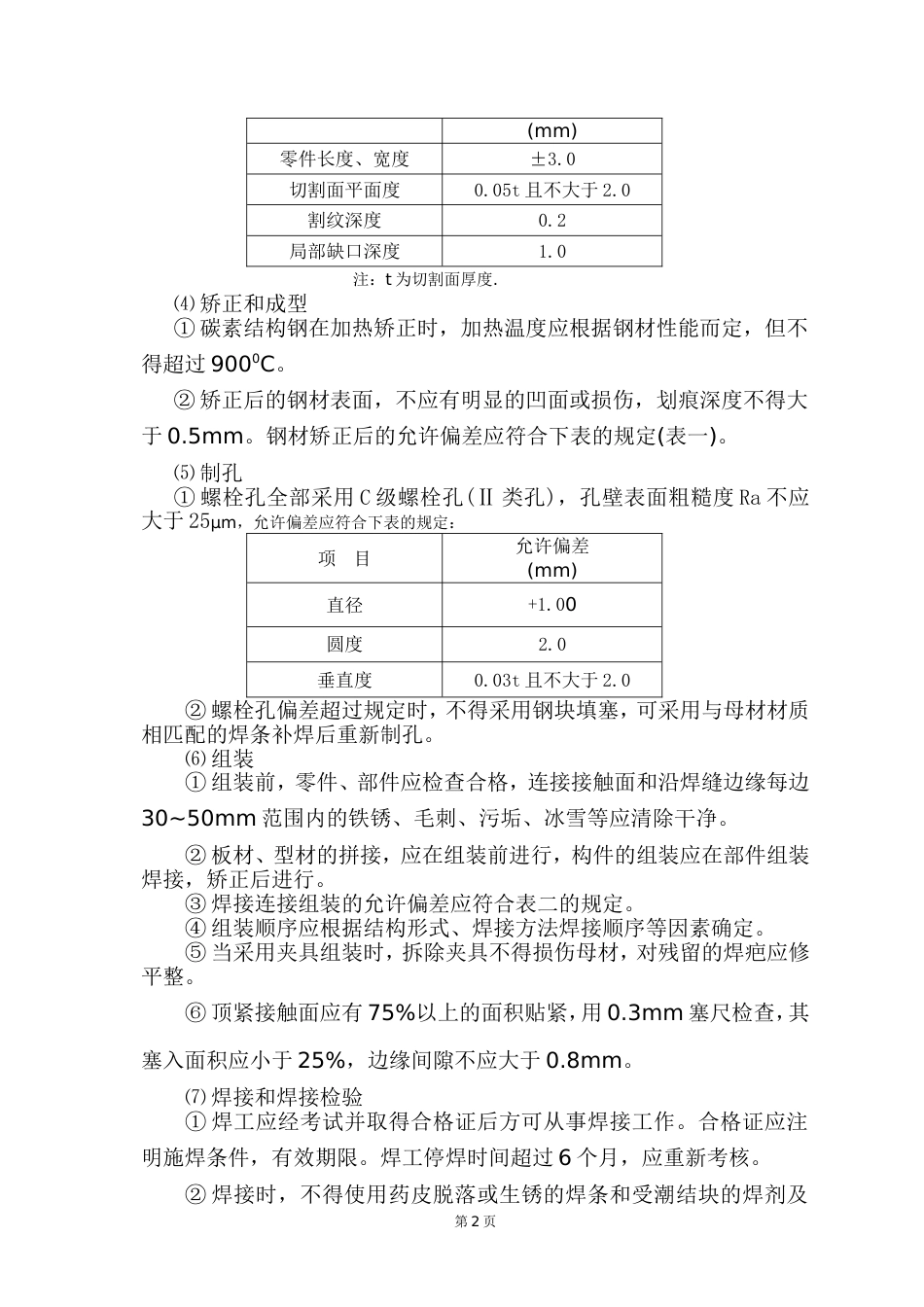 钢平台、沟盖板制安施工方案2[共9页]_第2页