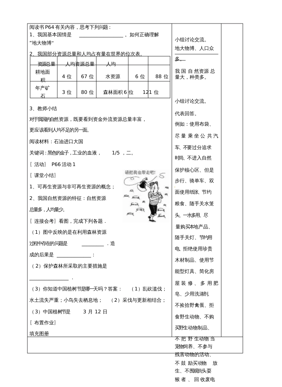 八年级地理上册第三章中国的自然资源教案(新版)新人教版[共17页]_第3页