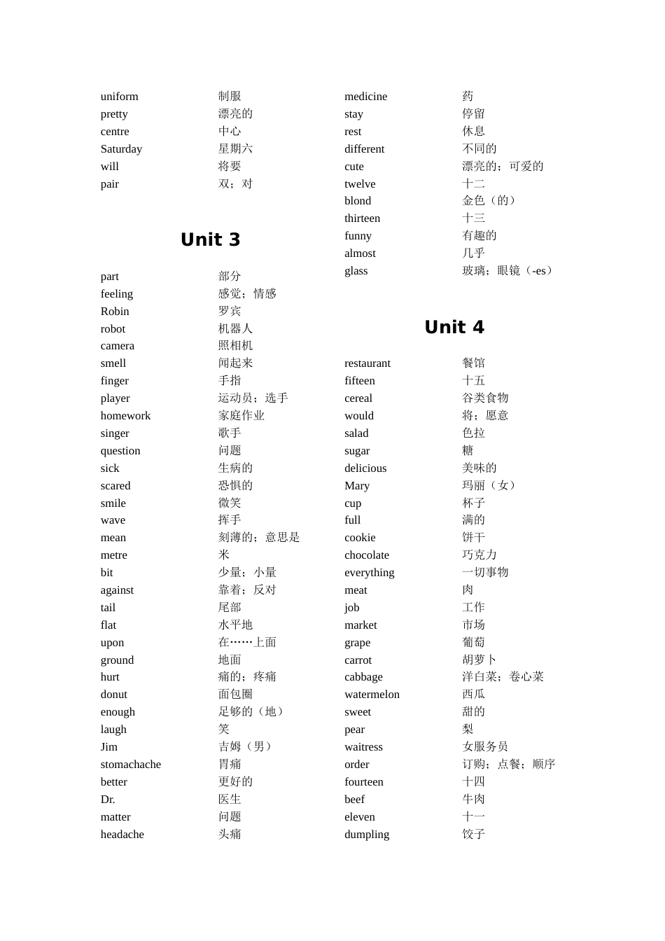 冀教版初中英语单词表79_第3页