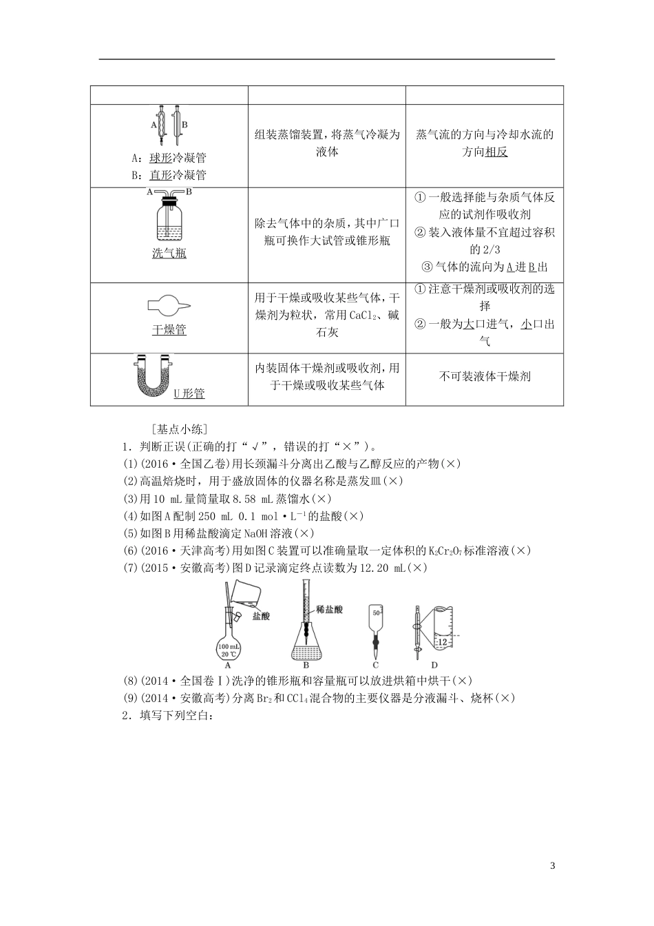 高考化学二轮复习第十章化学实验教案[共92页]_第3页