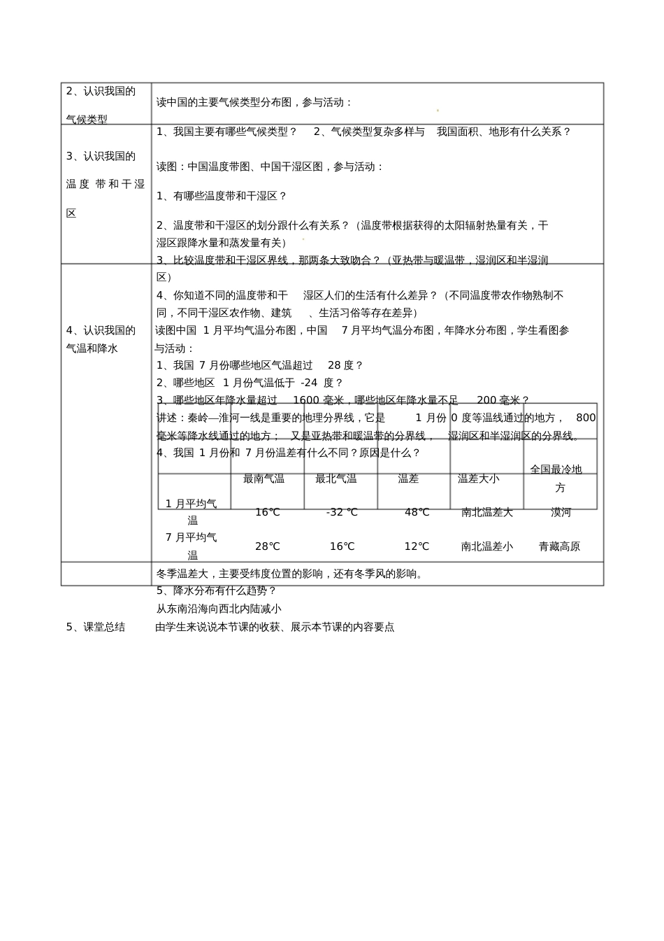 八年级地理上册2.2气候教案(新版)新人教版_第2页