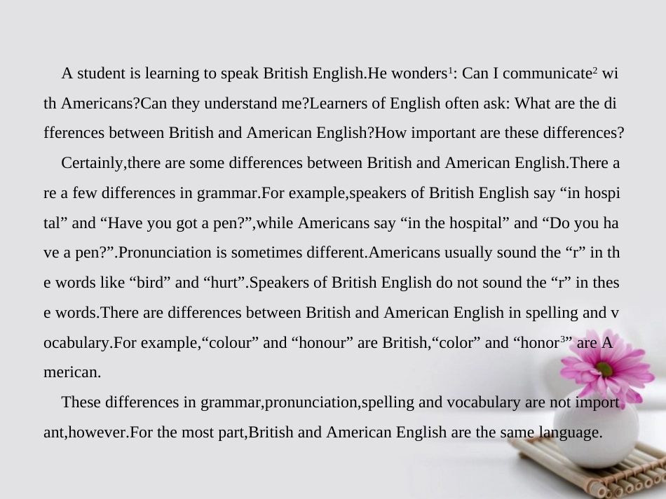 高中英语 Module  British and American English Section Ⅰ Introduction,Reading & Vocabulary课件 外研版必修5[共48页]_第2页