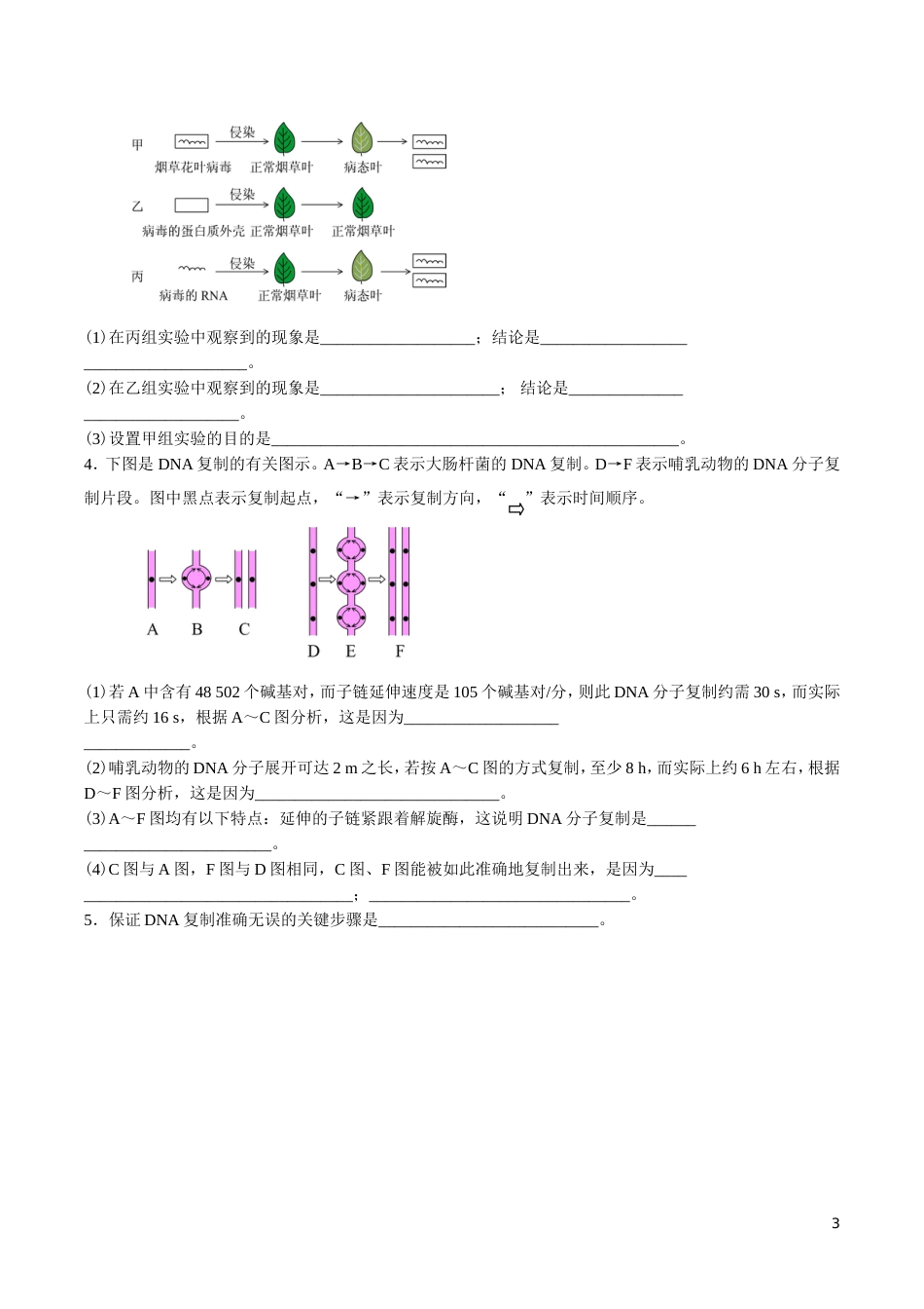 高中生物必修二第三章测试题及答案[共4页]_第3页