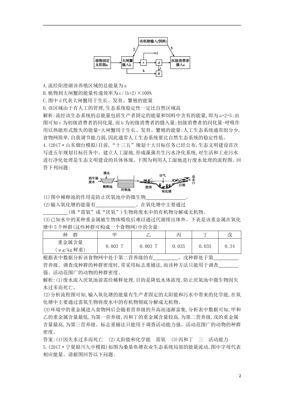 高考生物二轮复习审题培优五图示图解类练习[共3页]_第2页