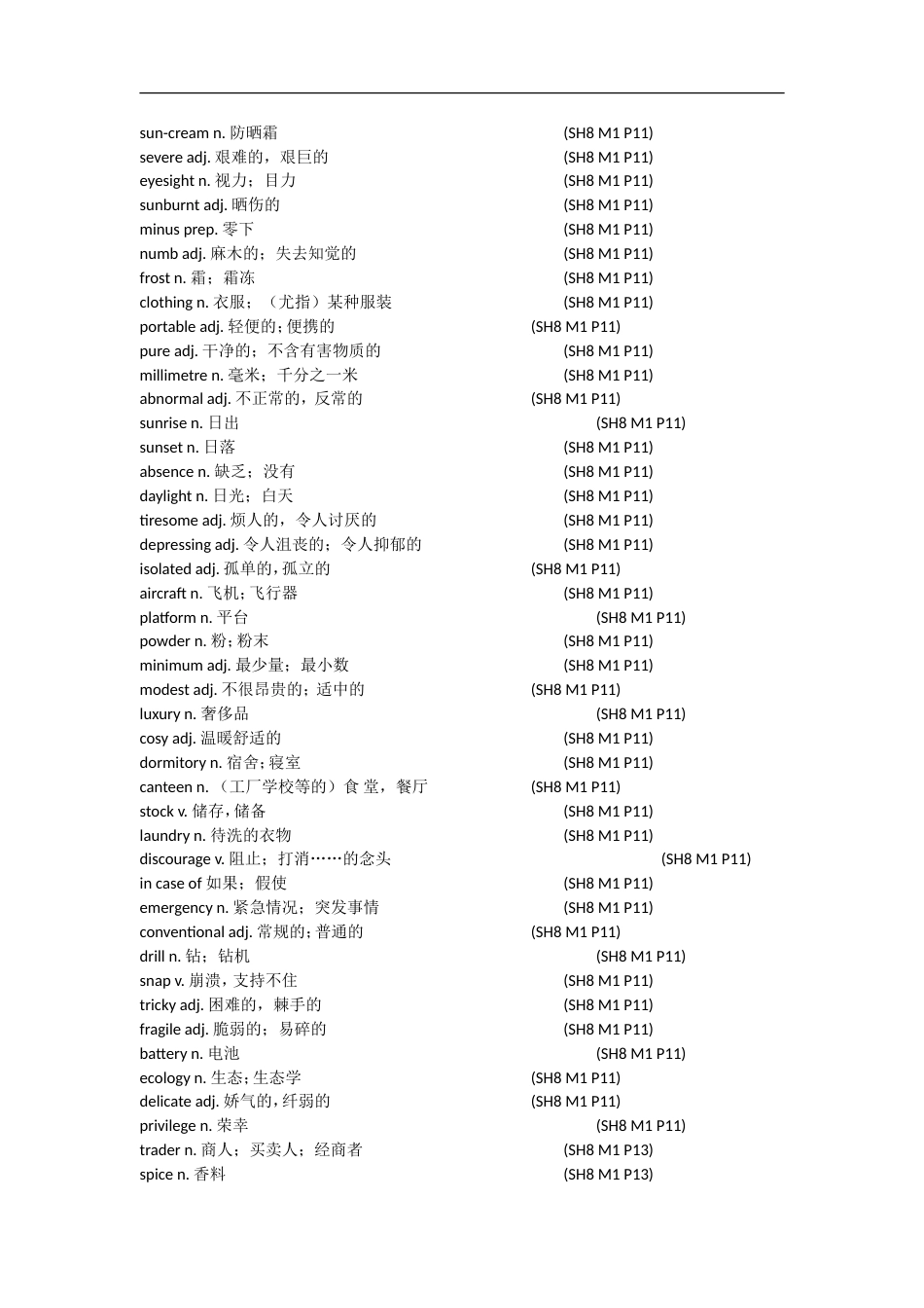 高中英语外研版选修八单词表[共13页]_第2页