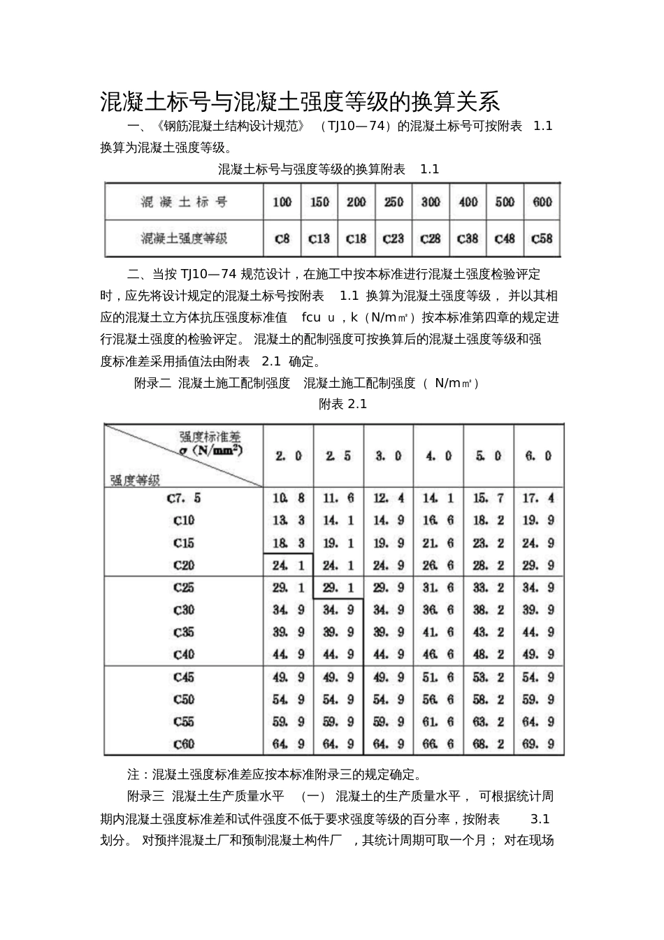 混凝土标号与混凝土强度等级的换算关系[共3页]_第1页