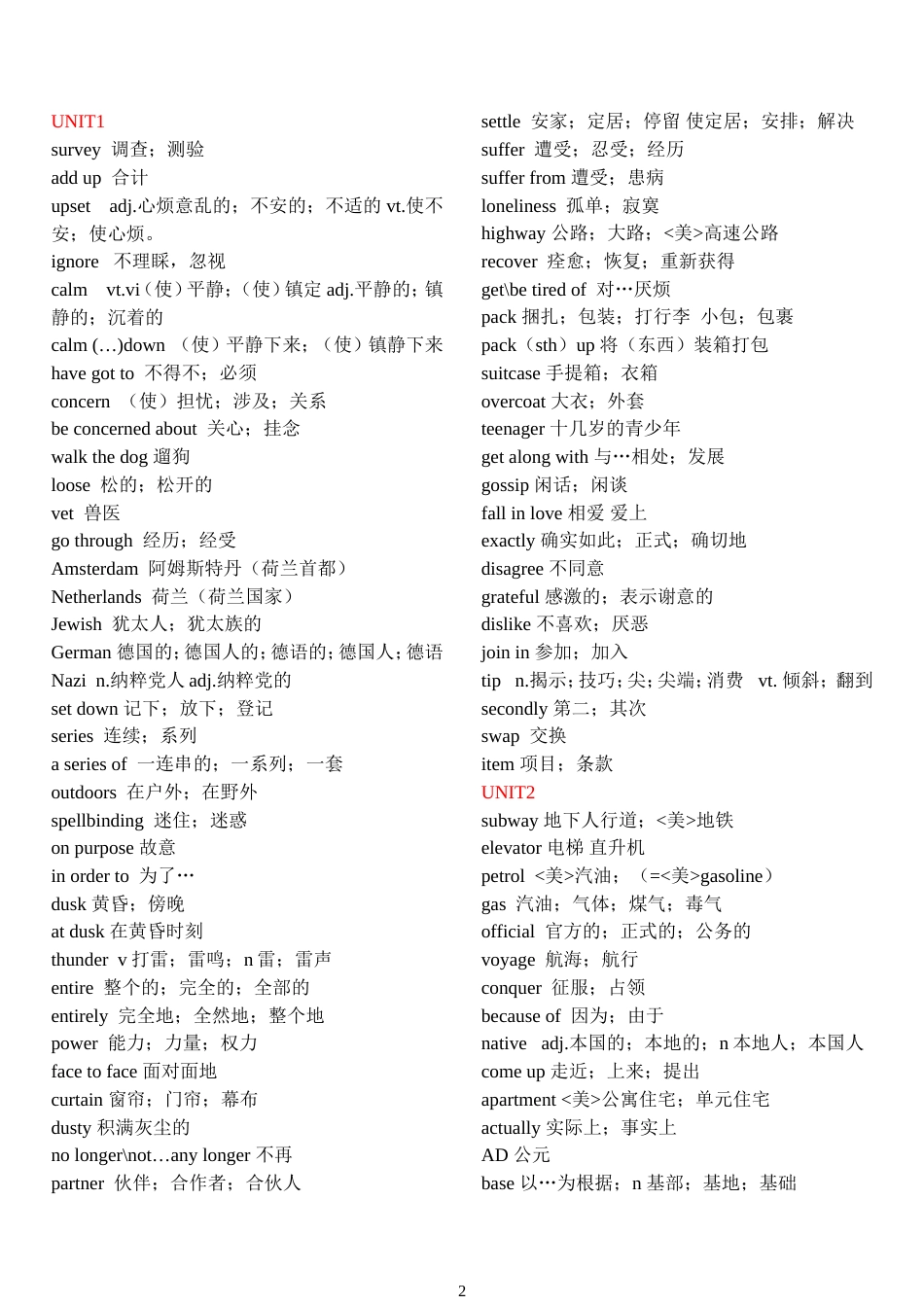 高中英语必修一至选修八单词表[共45页]_第2页