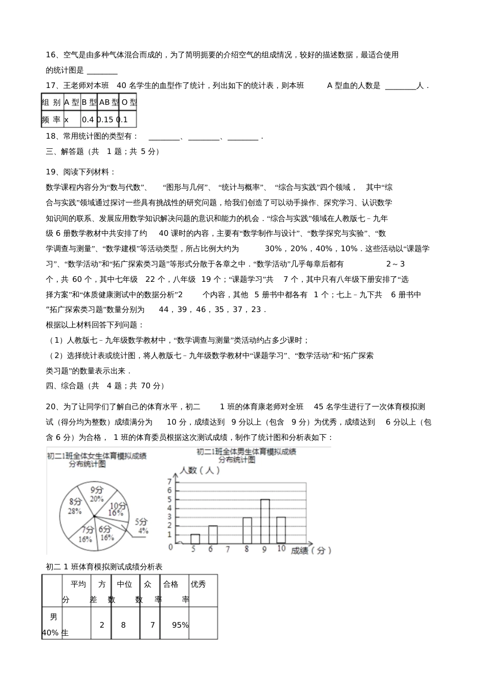 八年级数学下册第7章7.2统计表、统计图的选用同步练习(含解析)(新版)苏科版_第3页