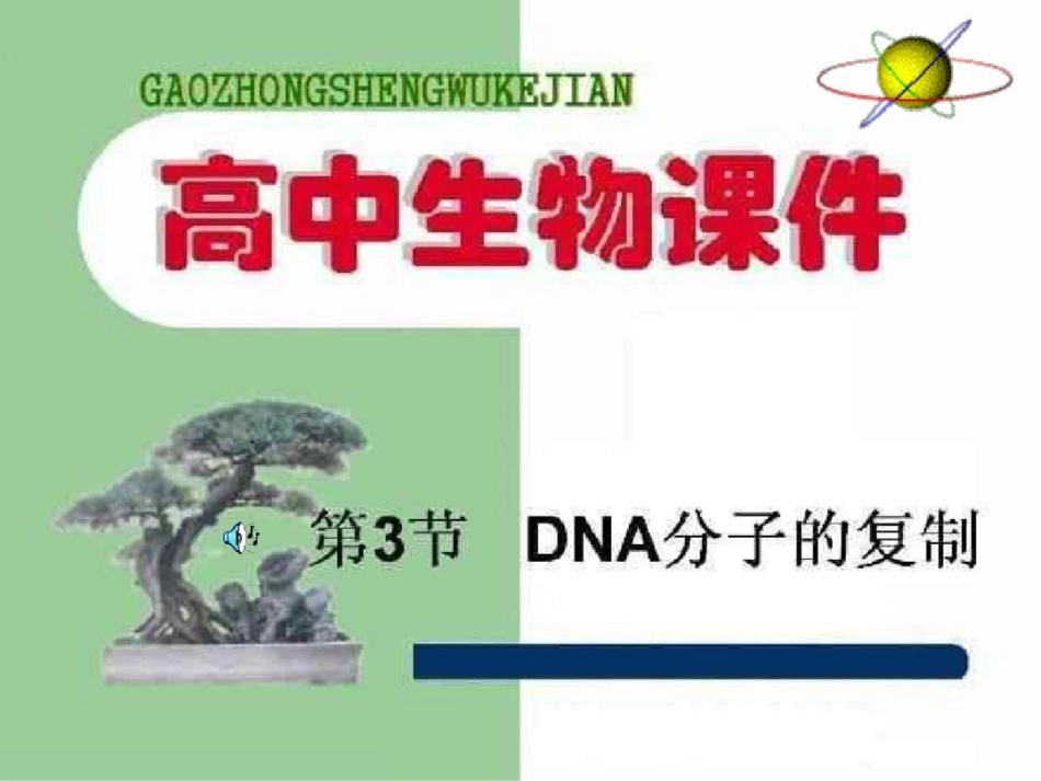 DNA分子的复制课件_第1页