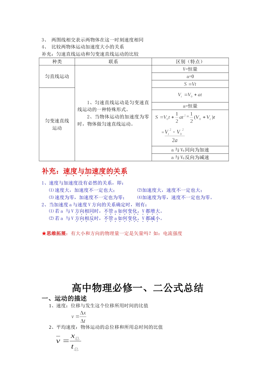 高中物理必修一公式总结[共8页]_第3页