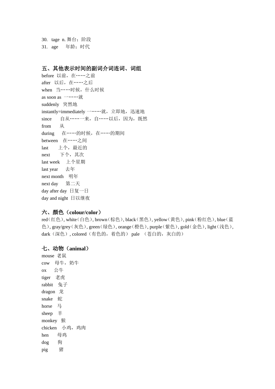 基础初高中英语单词归类记忆[共8页]_第2页