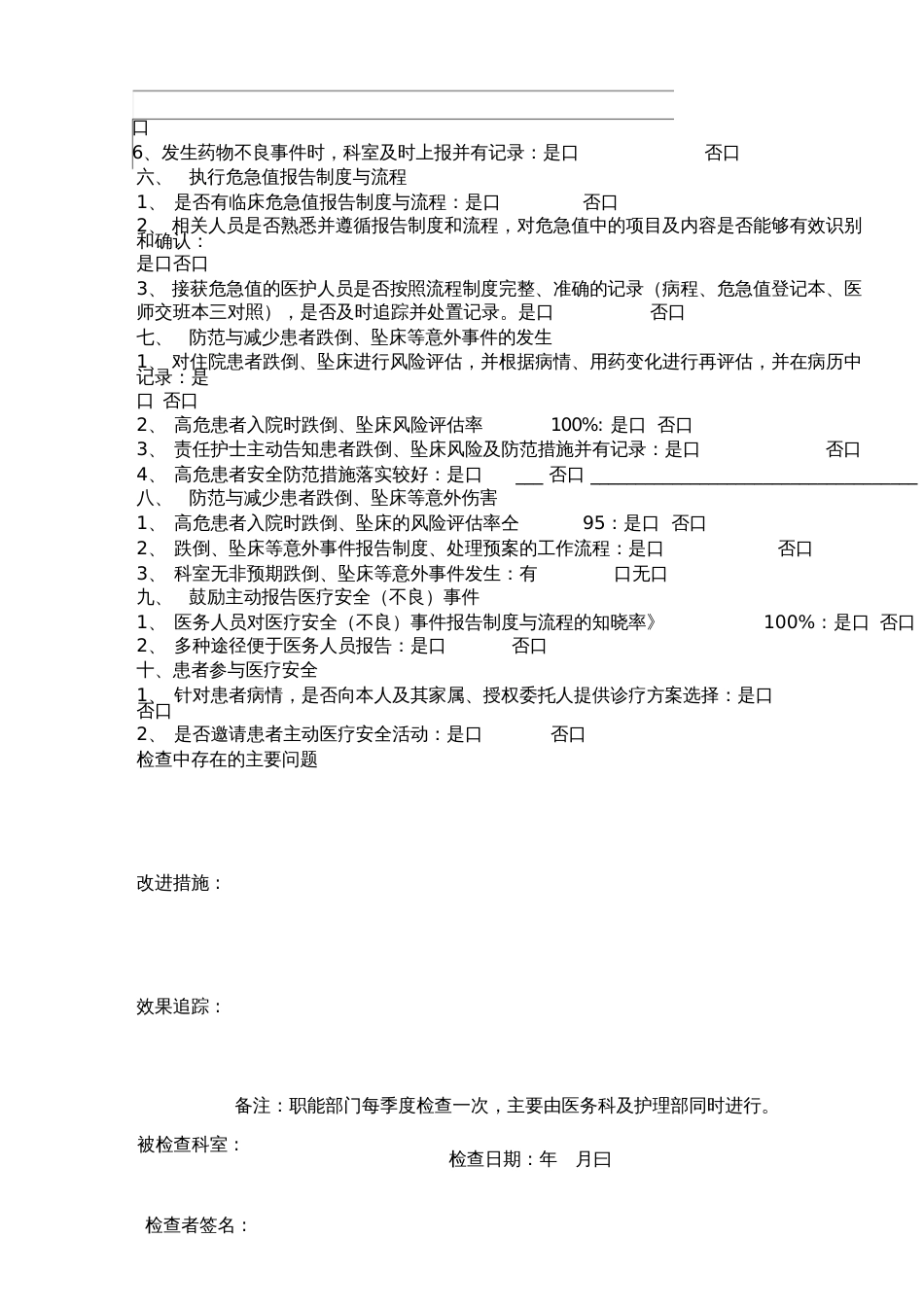 患者安全目标督查表[共3页]_第2页