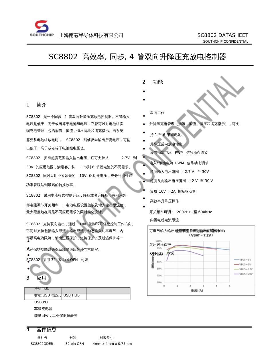 SC8802高效率同步4管双向升降压充放电控制器-LCSC_第1页