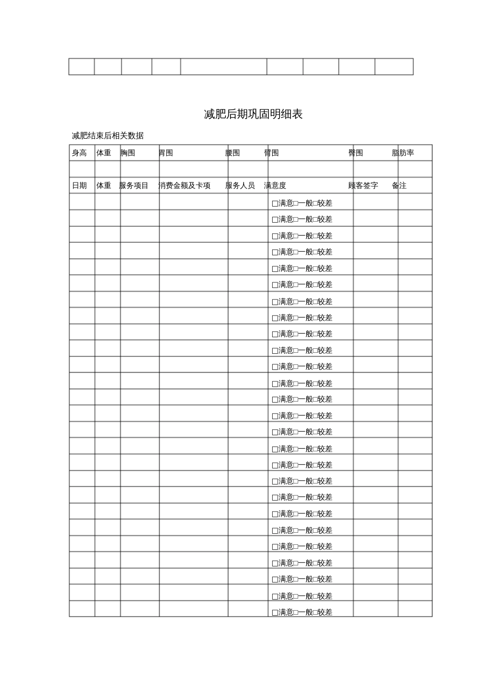 减肥顾客登记表[共3页]_第2页