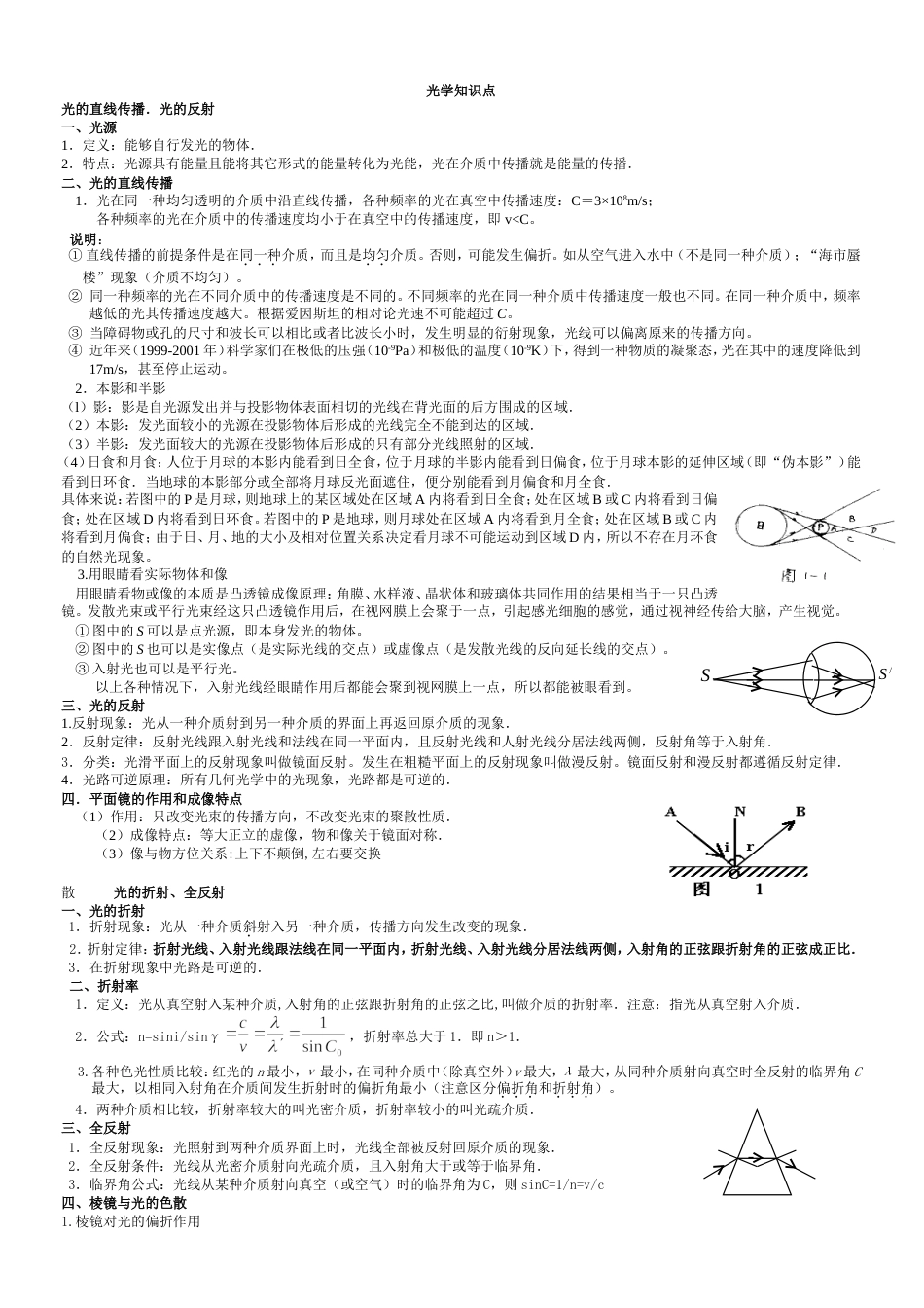 高中物理光学知识点总结[共5页]_第1页