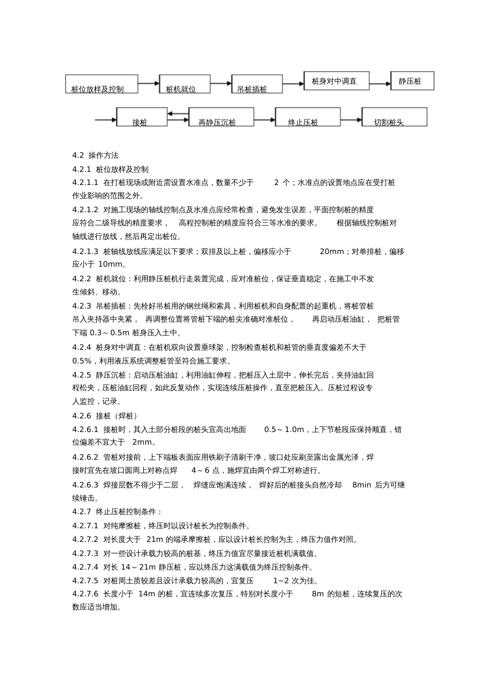 静压预应力管桩施工工艺标准[共7页]_第2页
