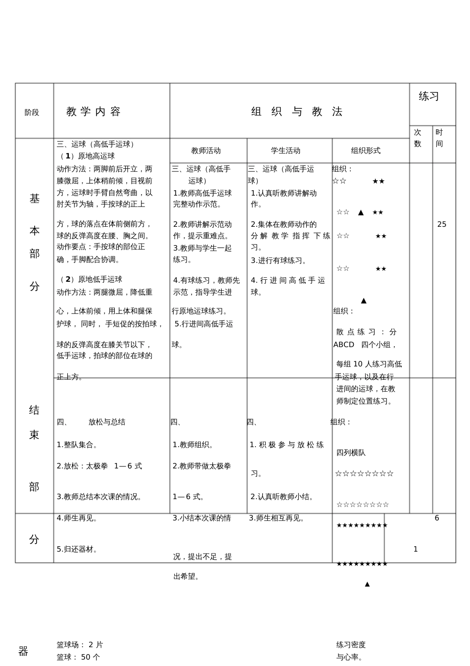 篮球高低手运球教案[共4页]_第2页