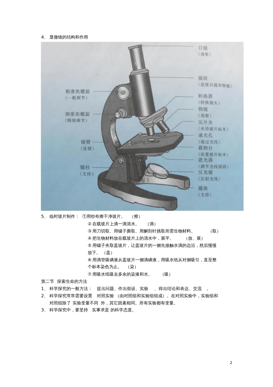 七年级生物上册第一单元探索生命的奥秘素材(新版)苏教版_第2页