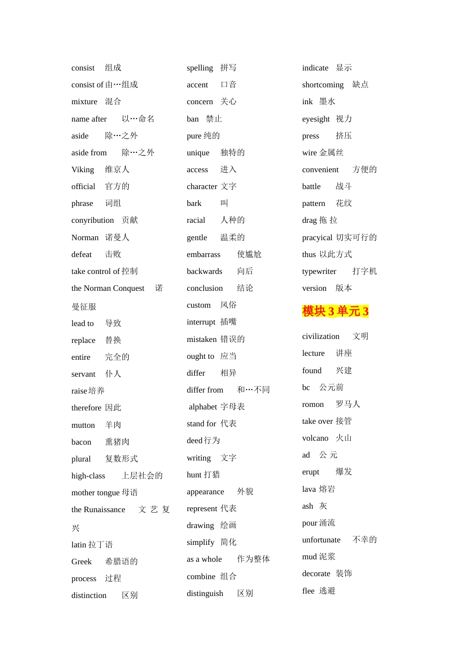 牛津高中英语模块3单词[共3页]_第2页