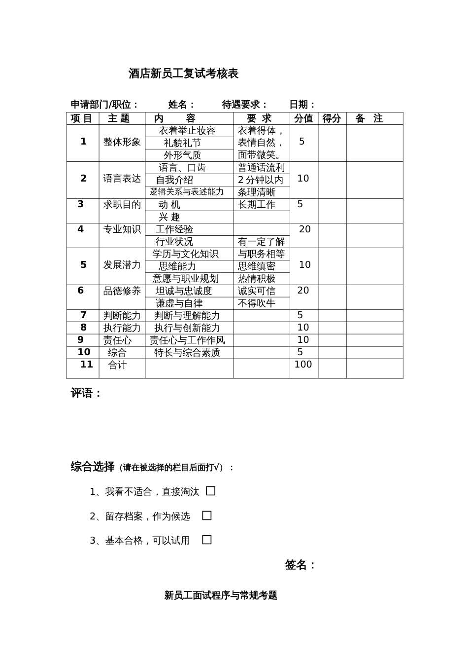 酒店总经理考试题及标准答案[共14页]_第1页