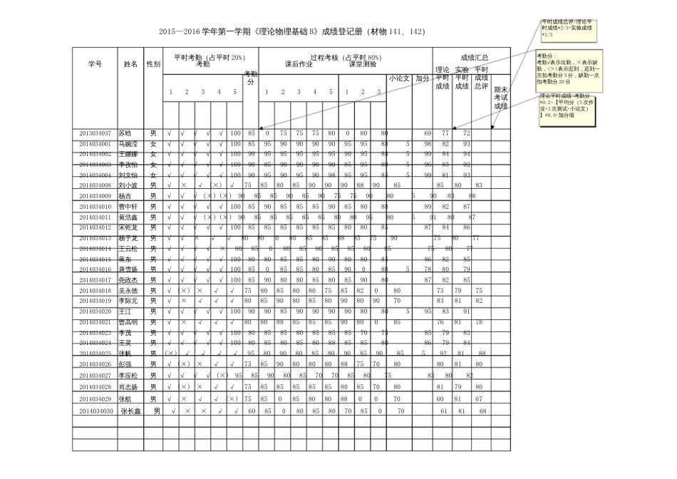 理论实验平时期末考勤_第1页