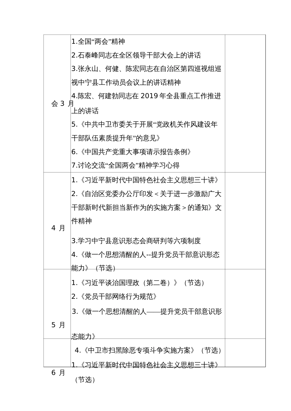 科技局党组理论学习中心组学习计划表_第2页