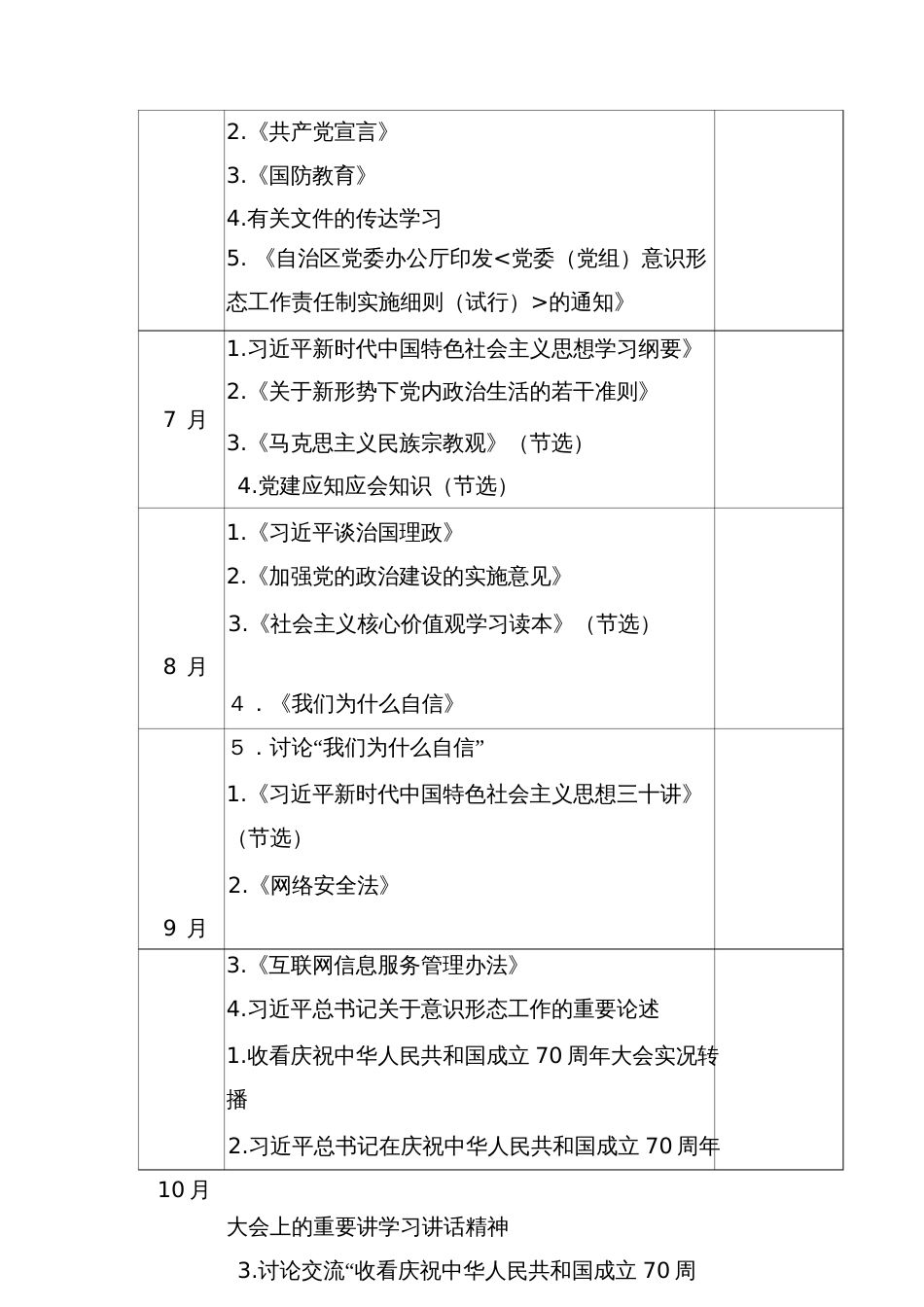 科技局党组理论学习中心组学习计划表_第3页