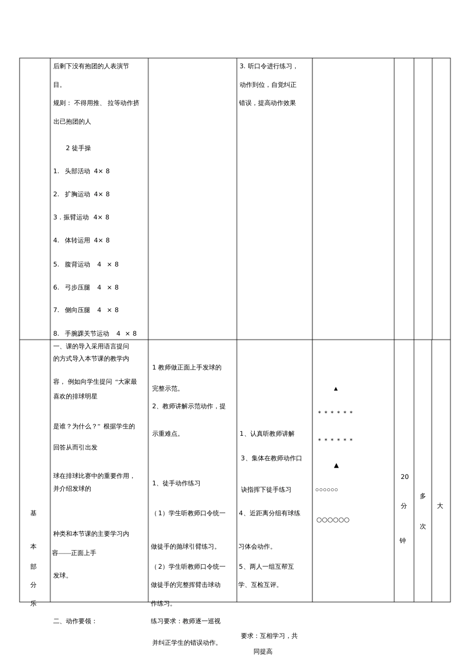 排球原地正面上手发球教案[共5页]_第3页