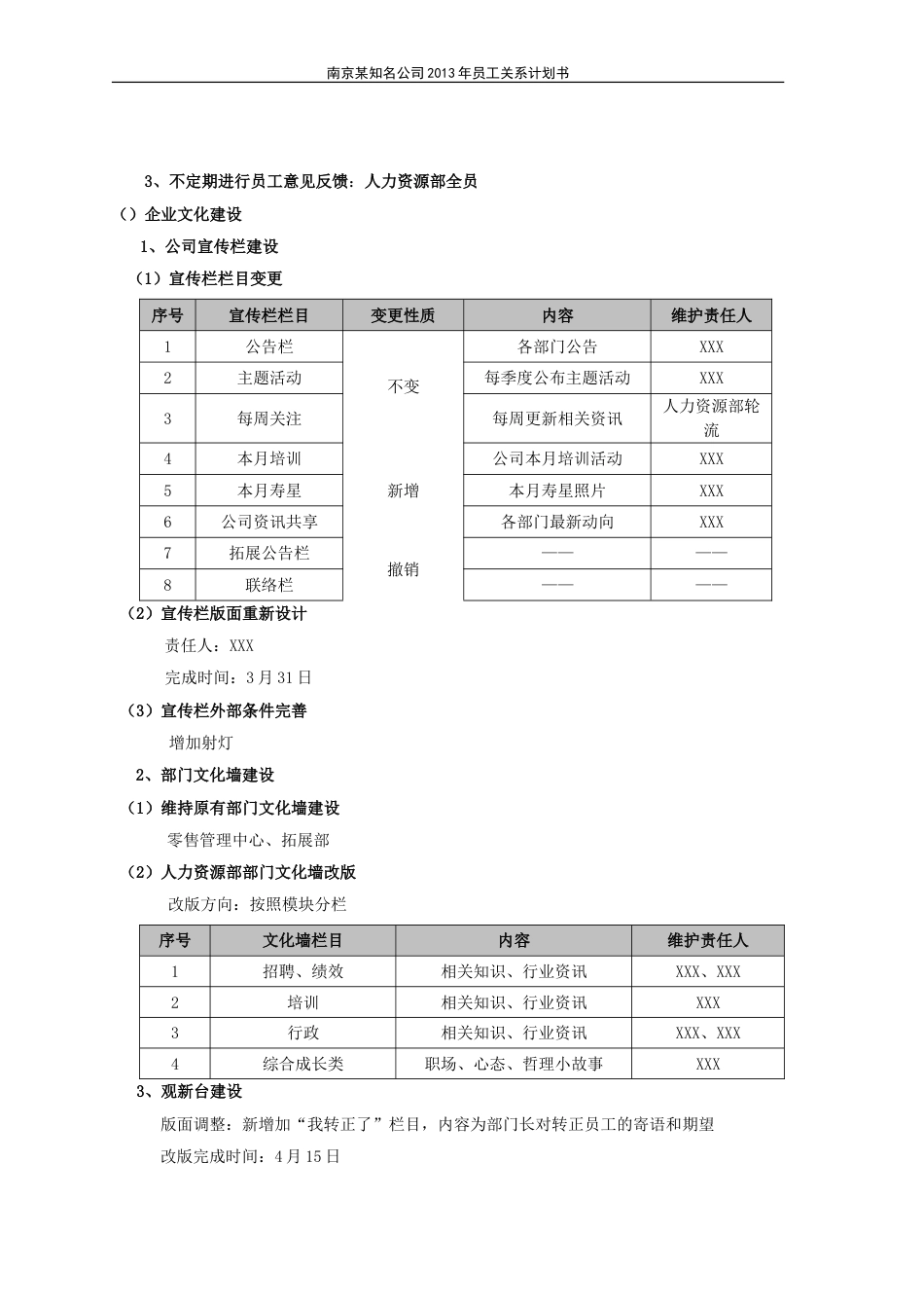 2013年南京某知名公司员工关系计划书_第2页