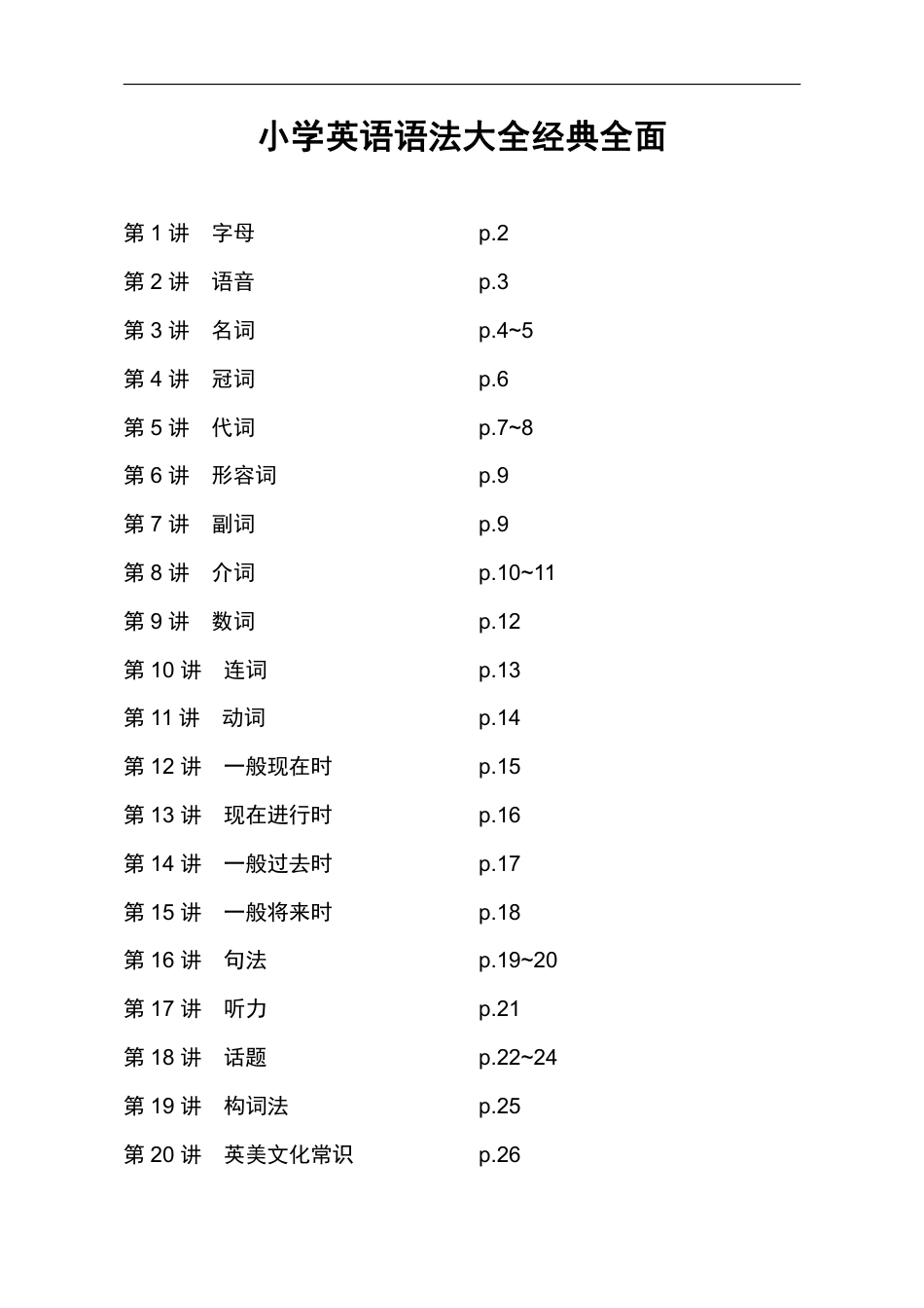 小学英语语法大全_第1页