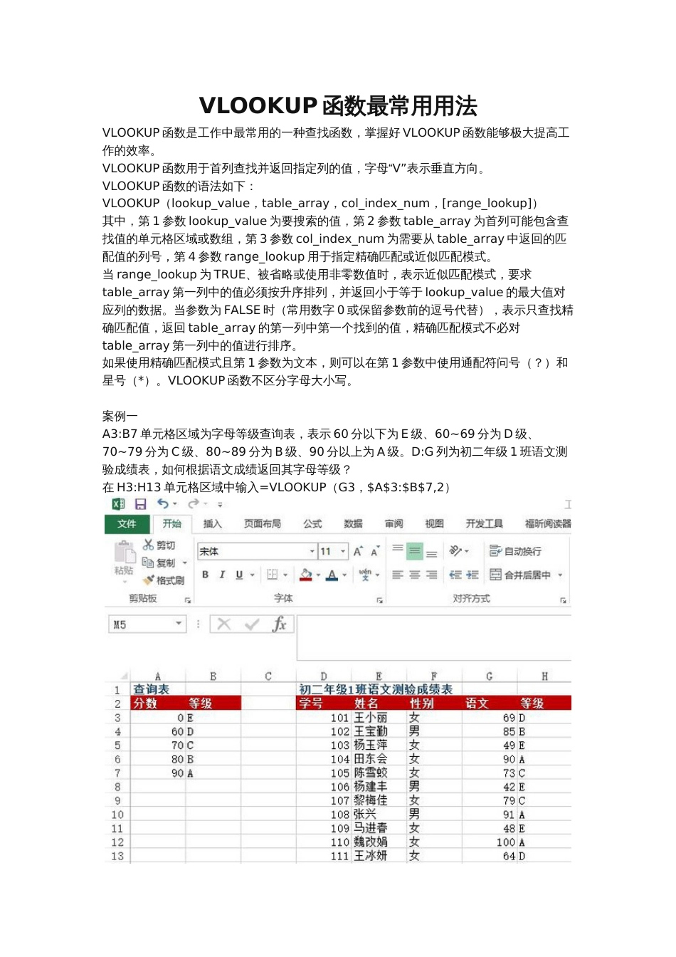 VLOOKUP函数最常用的10种用法_第1页