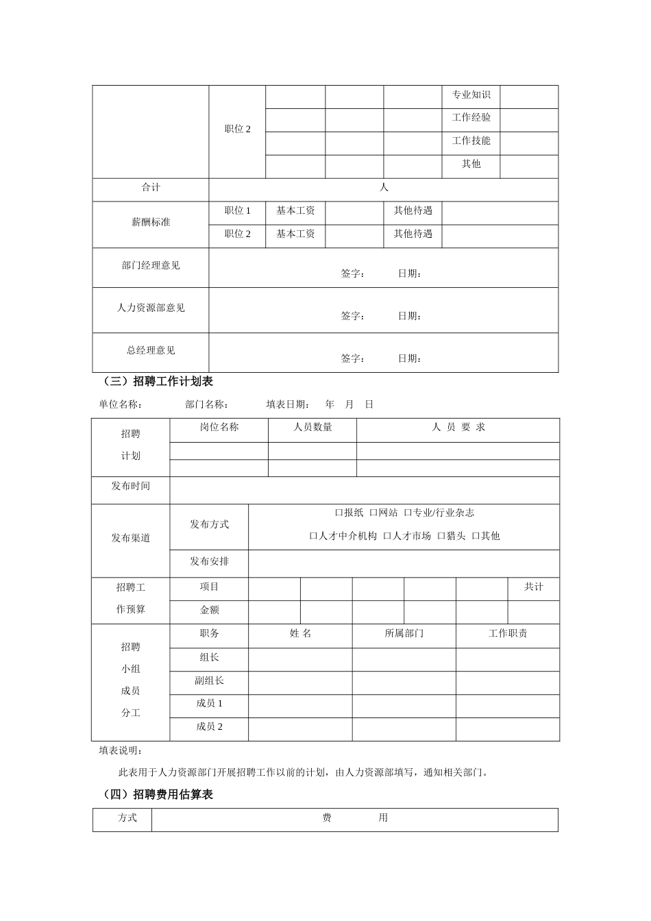 招聘面试流程及相关表格_第2页