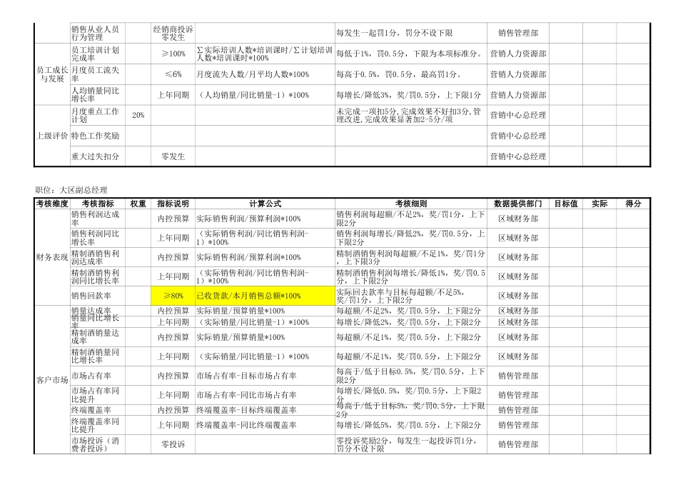 销售类- 销售大区高层BSC表格_第2页