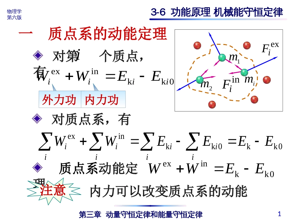 (4.14)--3-6 功能原理 机械能守恒定律_第1页