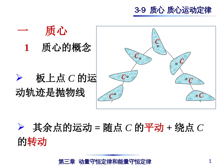 (4.17)--3-9 质心 质心运动定律_第1页