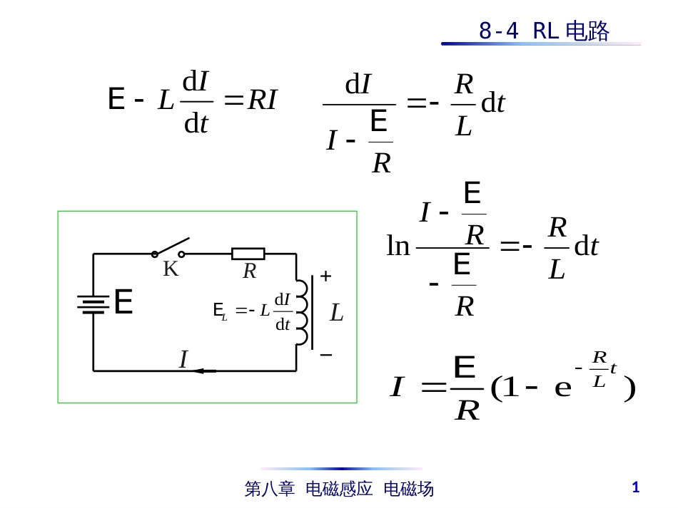 (4.49)--8-4 RL电路普通物理_第1页