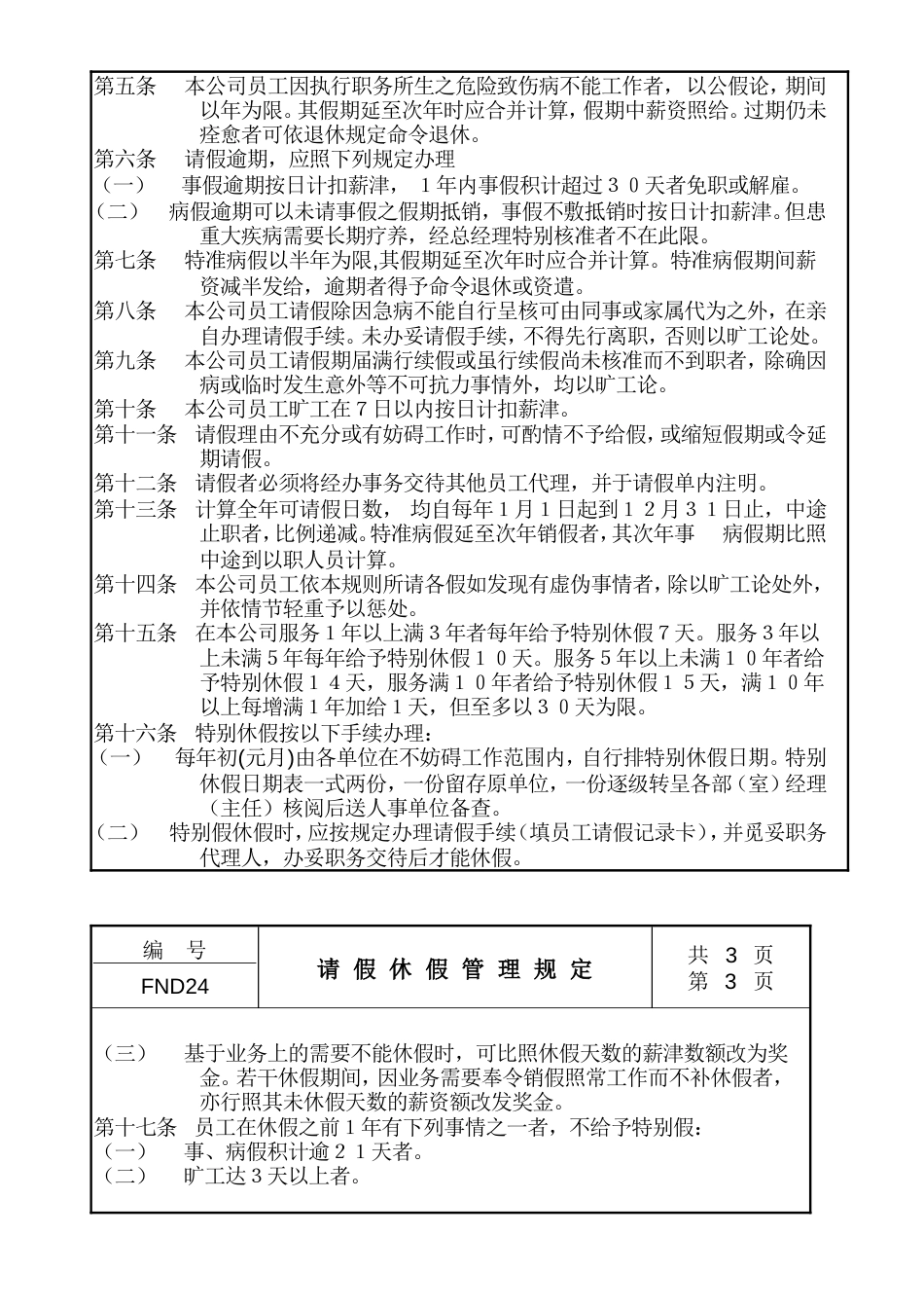 24请假休假管理规定_第2页