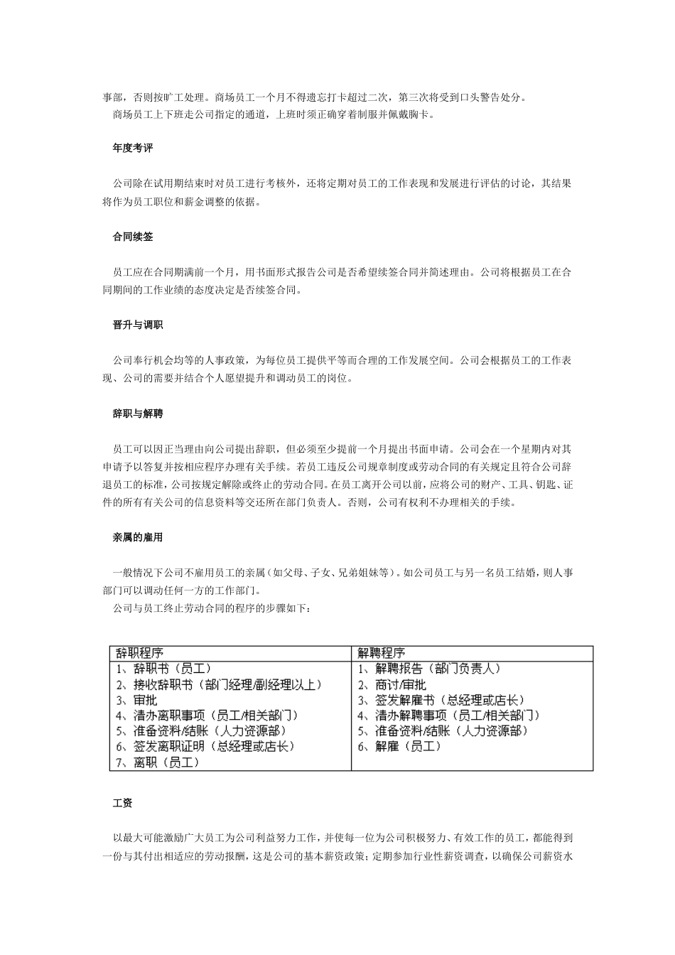 员工手册（商场类）_第2页