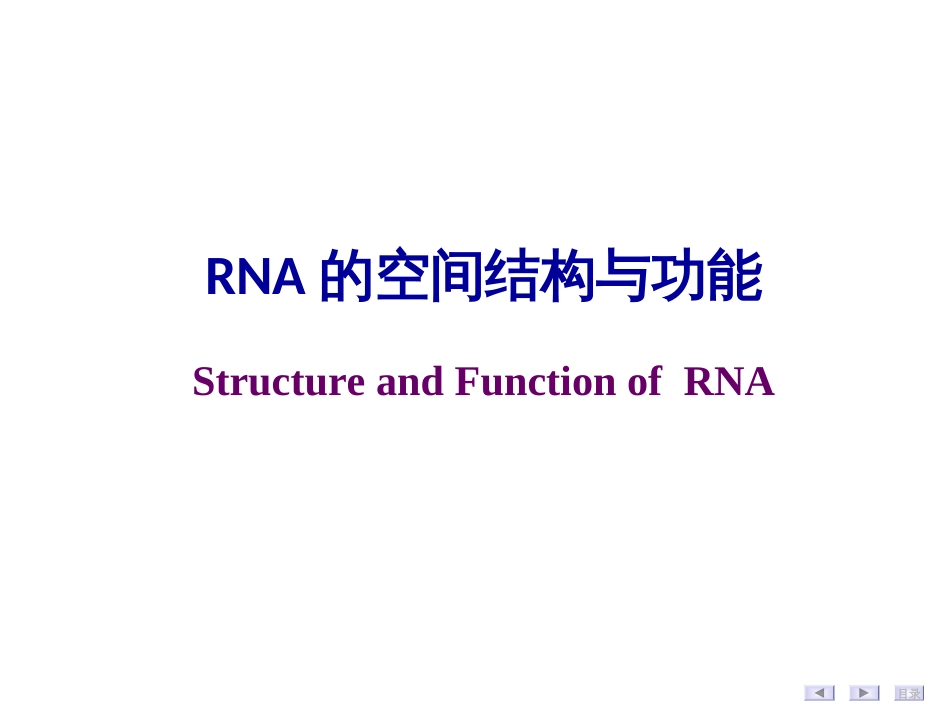 (2.9)--第02章-3 RNA的空间结构与功能_第1页