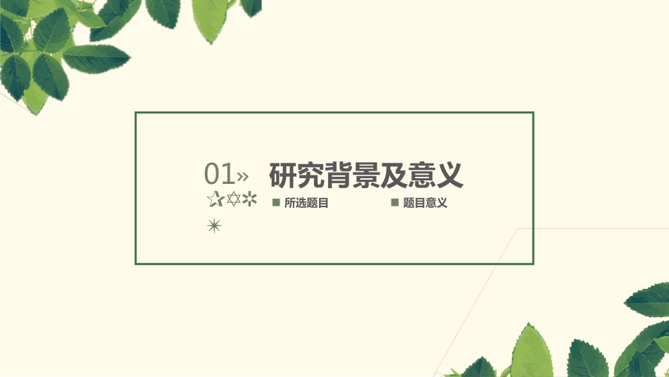毕业答辩醉上清新文艺汇报_第3页