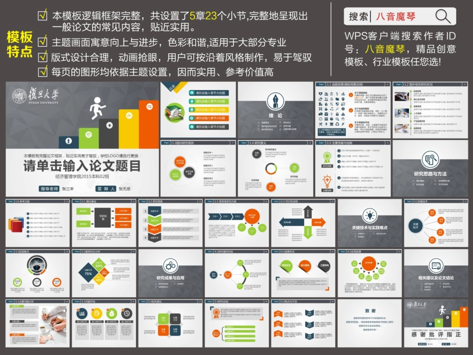 框架完整的毕业论文答辩PPT-台阶版_第2页