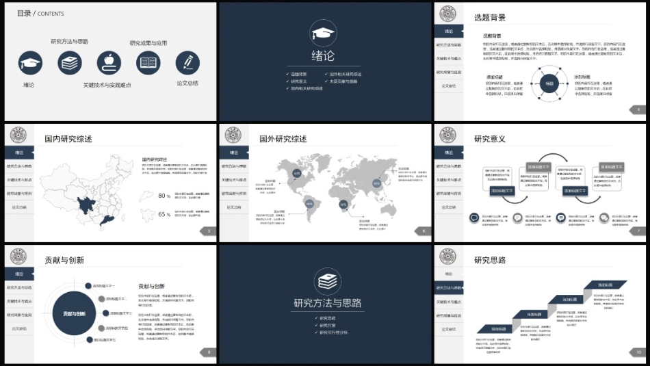 框架完整实用稳重论文答辩PPT动态模板_第2页
